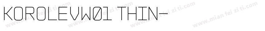 KorolevW01 Thin字体转换